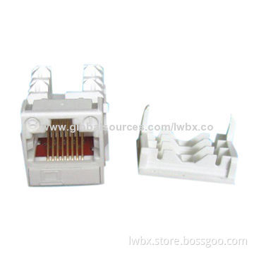Cat5e keystone jack with dust cover